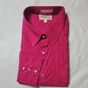 Sheplers Men's Fuchsia Button Down Shirt Longsleeve
